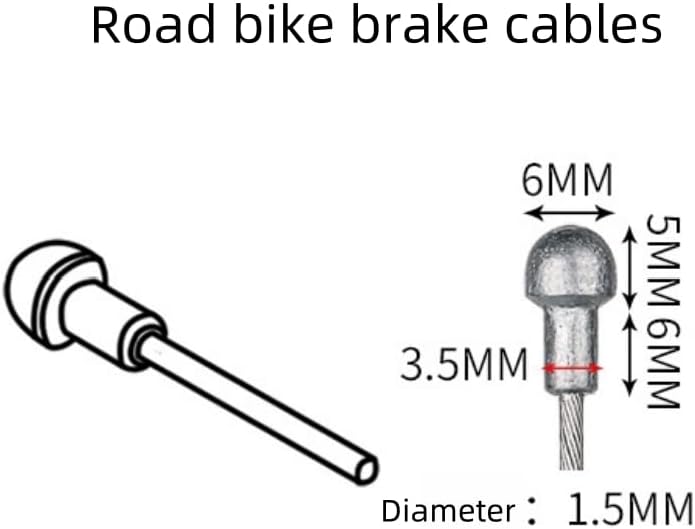 CIQIYO 4 Pcs Road Bike Brake Cables,Stainless Steel Bike Brake Inner Cables,Universal Road Bike Brake Line Core,Bike Brake Inner Line Kits include Cable Tips and O-rings (1.7M) - Image 3